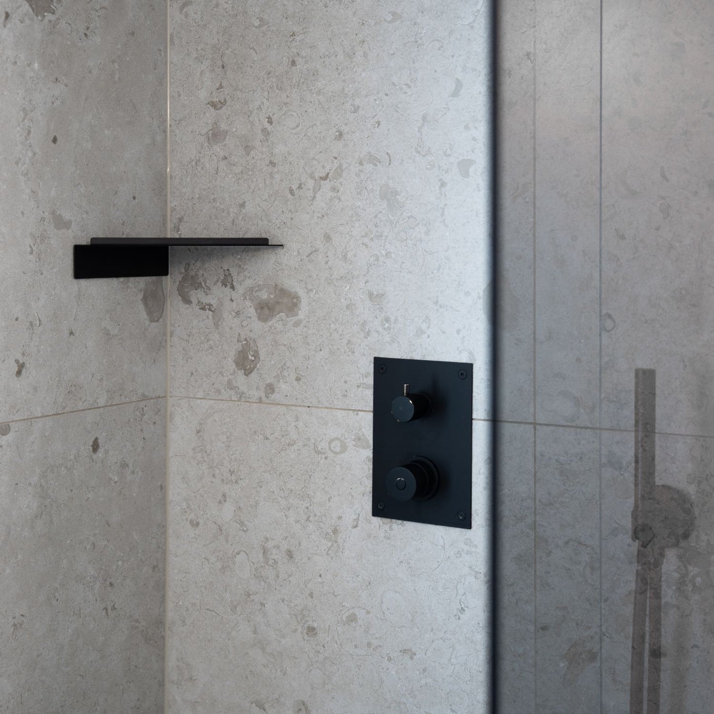 Corner Shower Shelf, self-adhesive