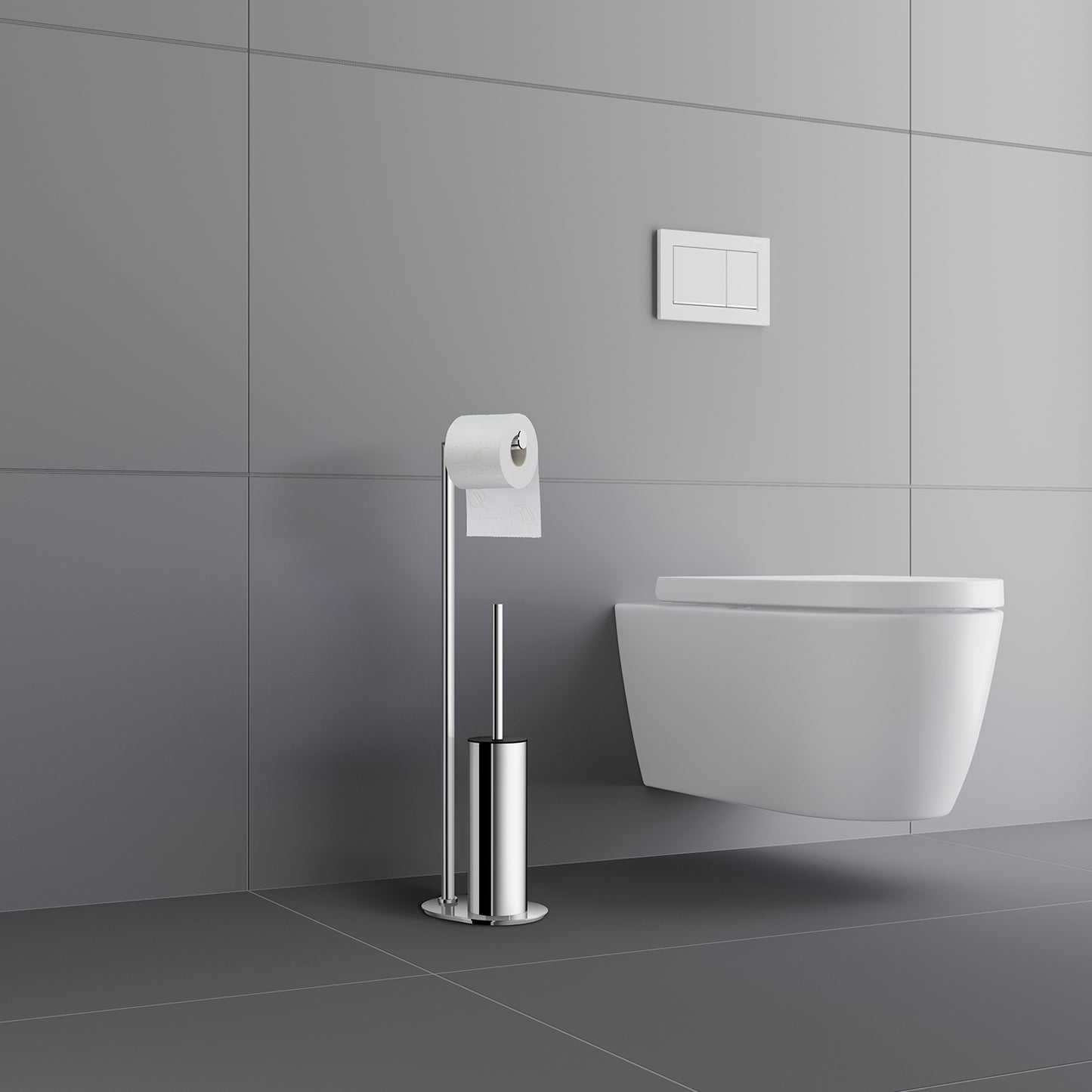 Toilet Roll Holder/Toilet Brush, Free Standing