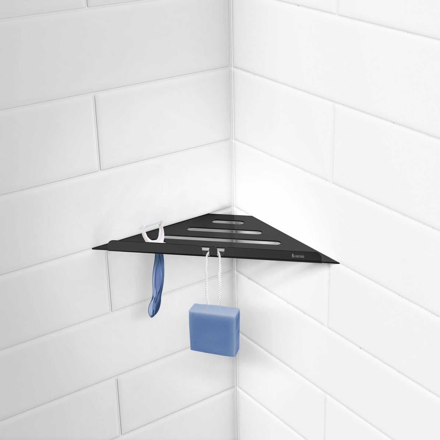 Grout Line Corner Shelf