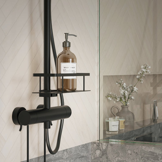 Basket for shower riser rail