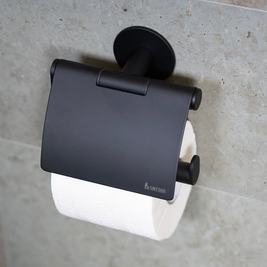 Toilet Roll Holder with Lid