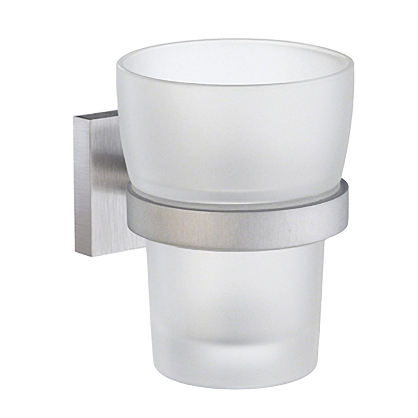 Hållare med tandborstglas, frostat glas