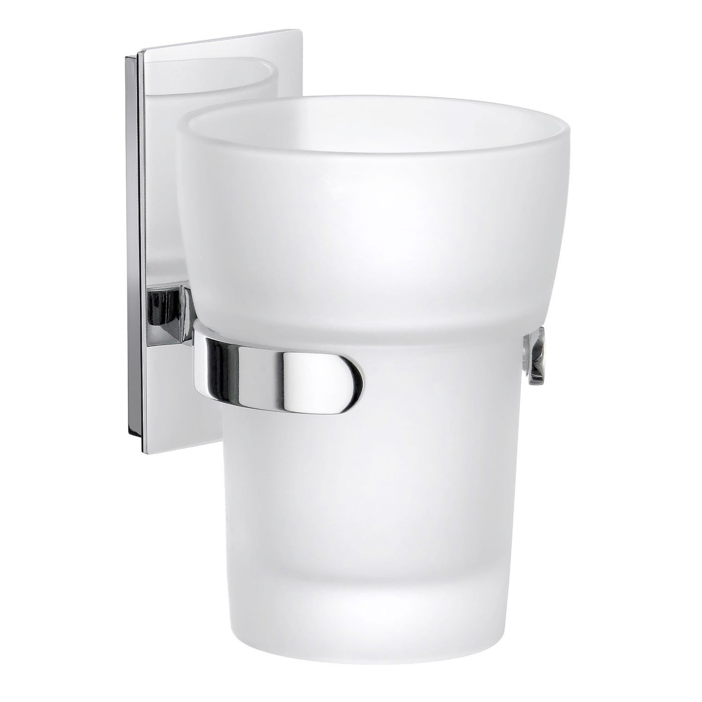 Hållare med tandborstglas, frostat glas