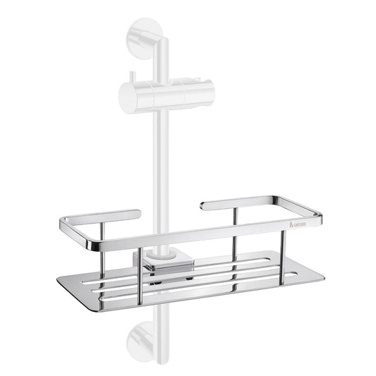 Basket for shower riser rail