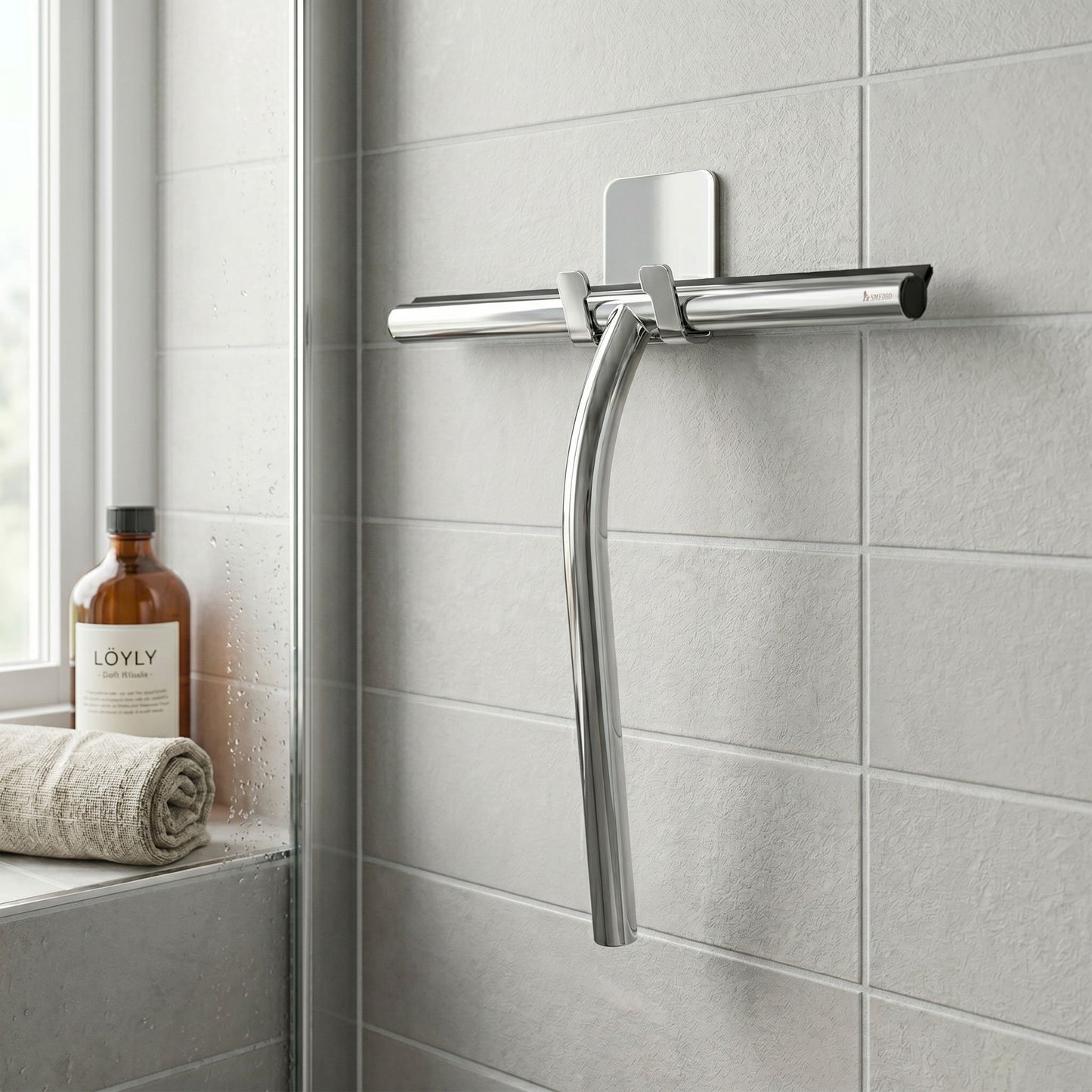 Shower Squeegee with self-adhesive Hook
