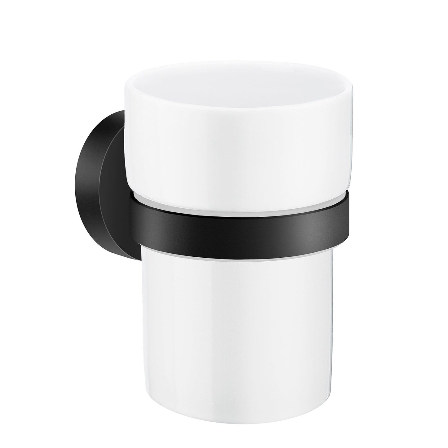 Hållare med tandborstglas i porslin