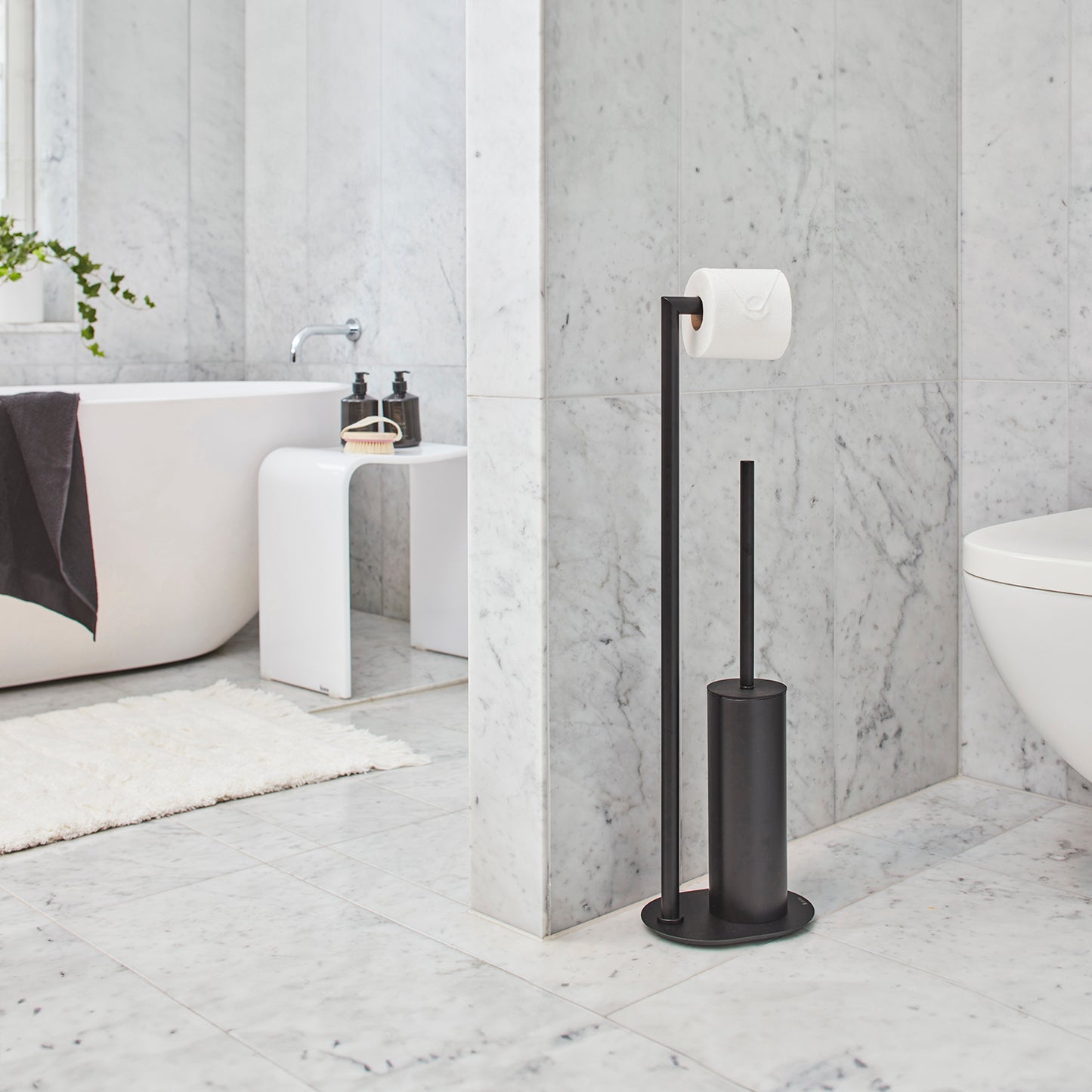 Toilet Roll Holder/Toilet Brush, Free Standing