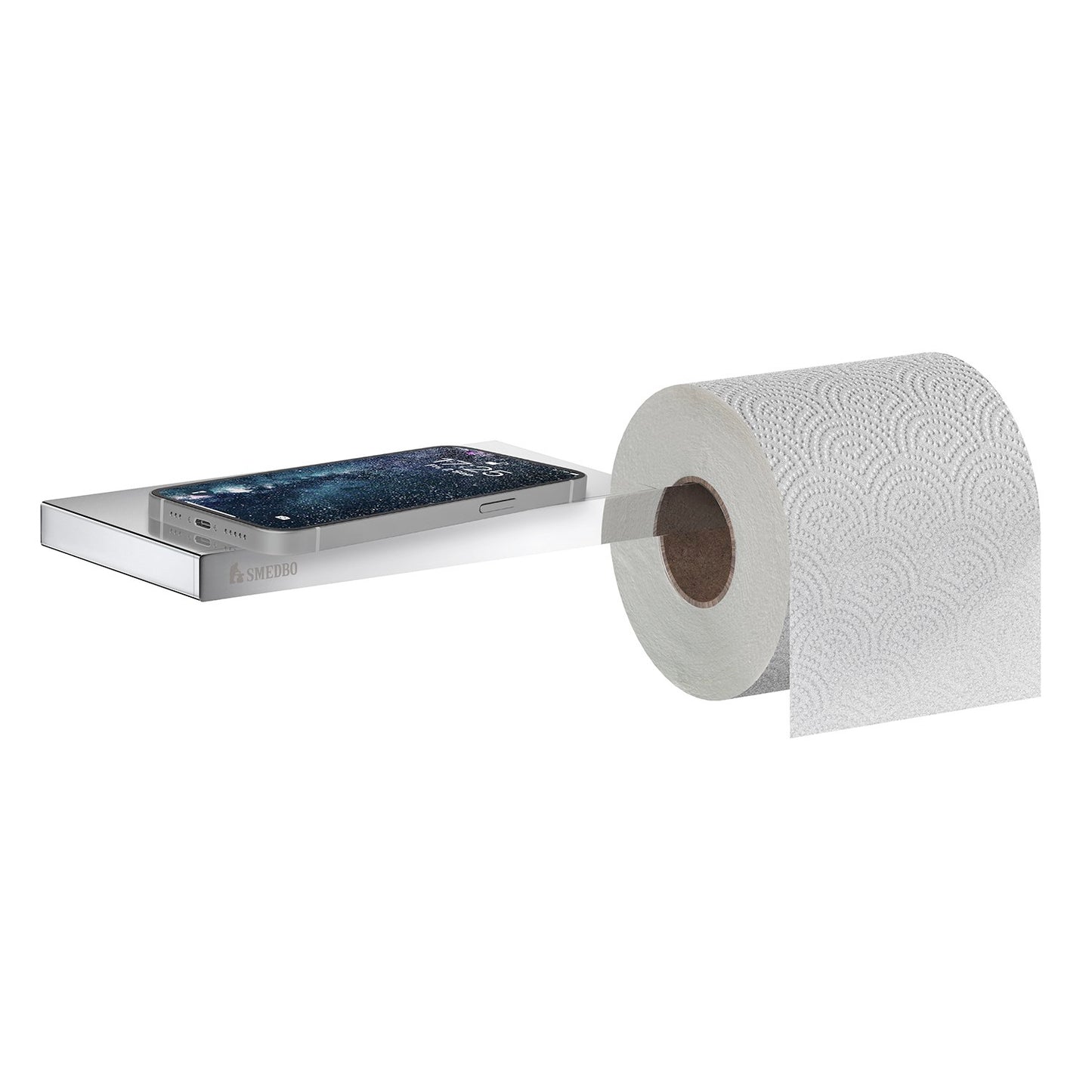 Toilet roll holder with Shelf