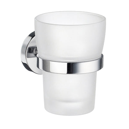 Hållare med tandborstglas, frostat glas