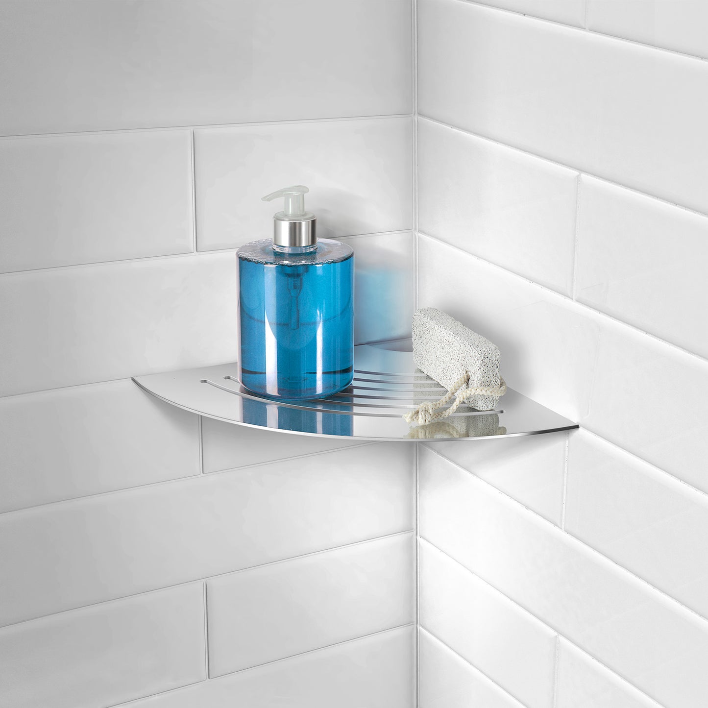 Grout Line Corner Shelf