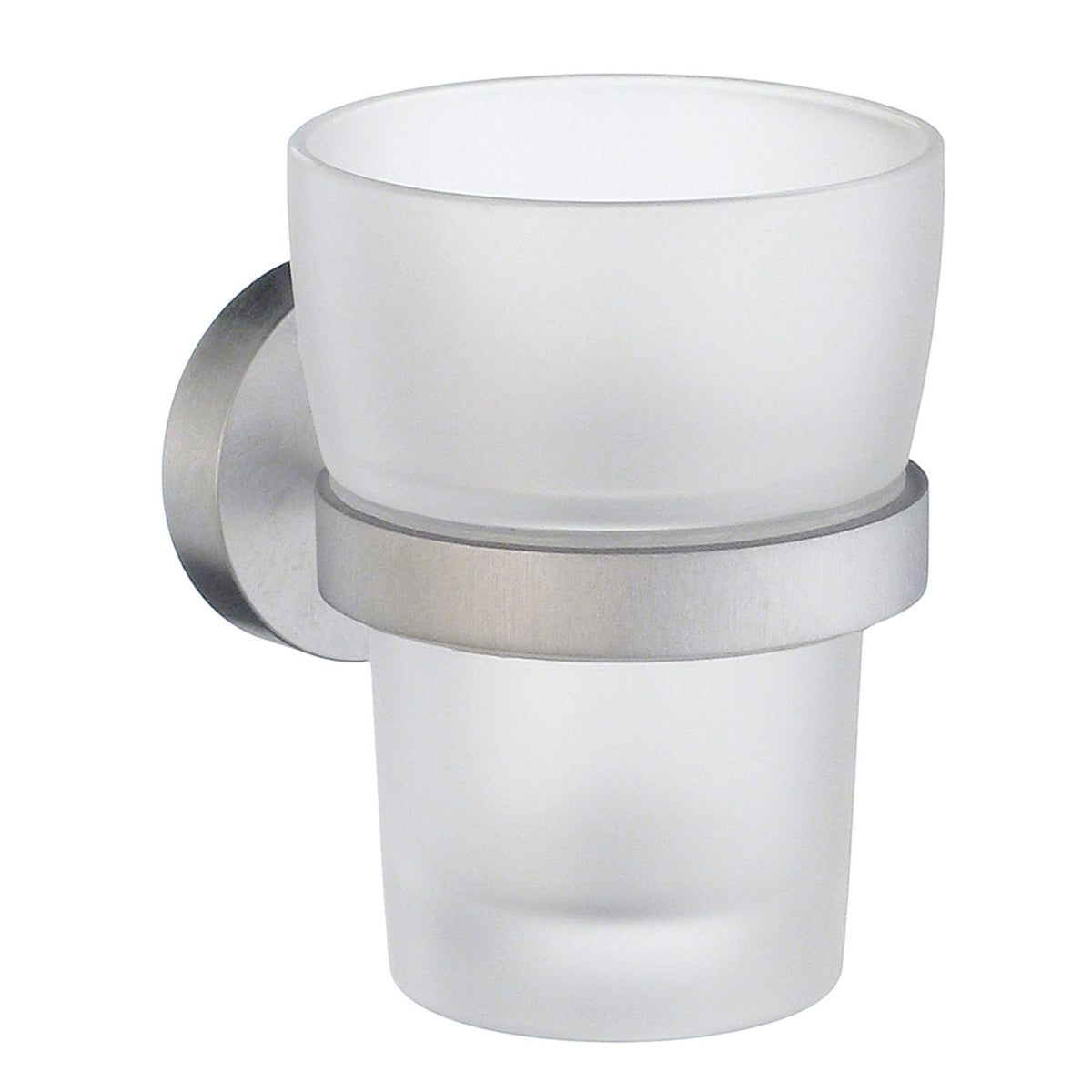 Hållare med tandborstglas, frostat glas