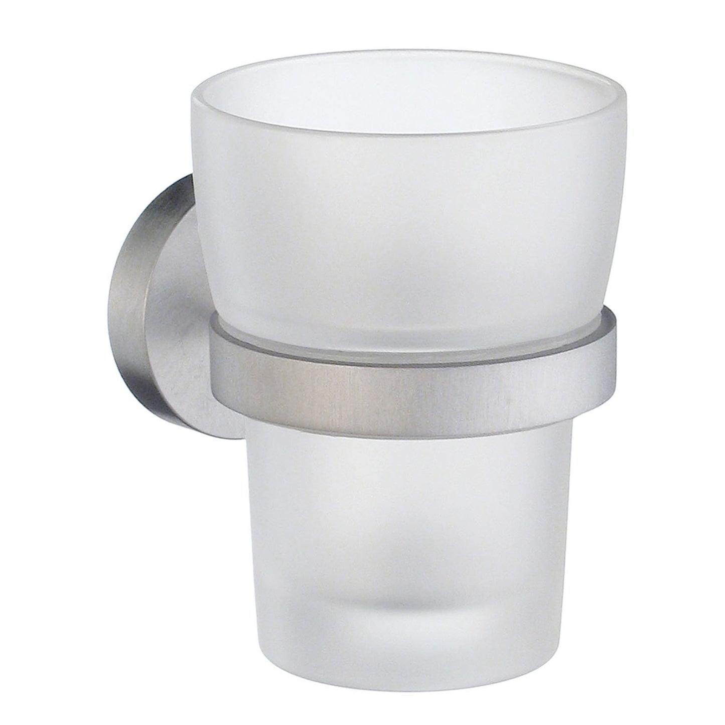 Hållare med tandborstglas, frostat glas