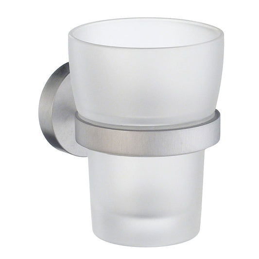 Hållare med tandborstglas, frostat glas