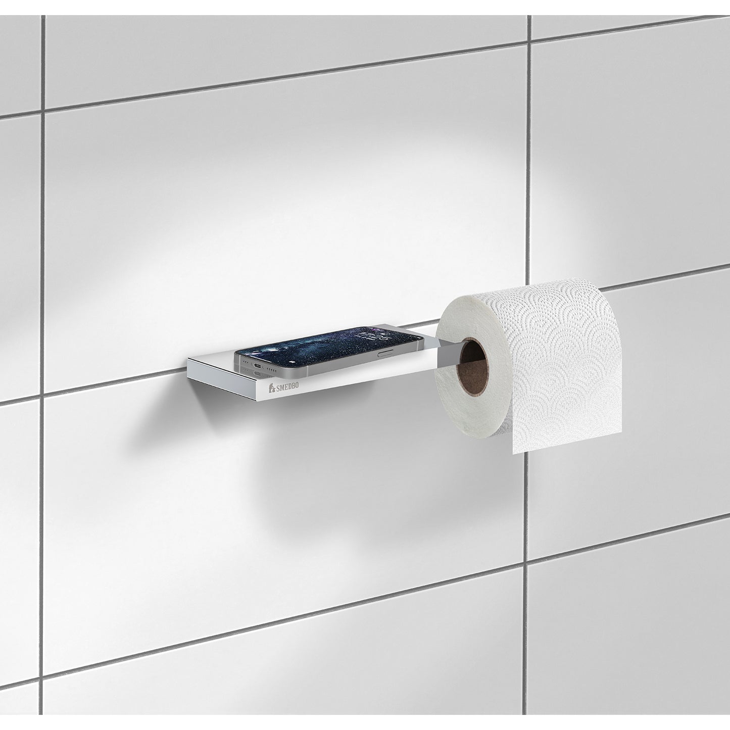 Toilet roll holder with Shelf