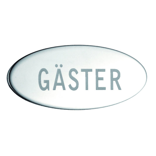 Skylt GÄSTER. Självhäftande