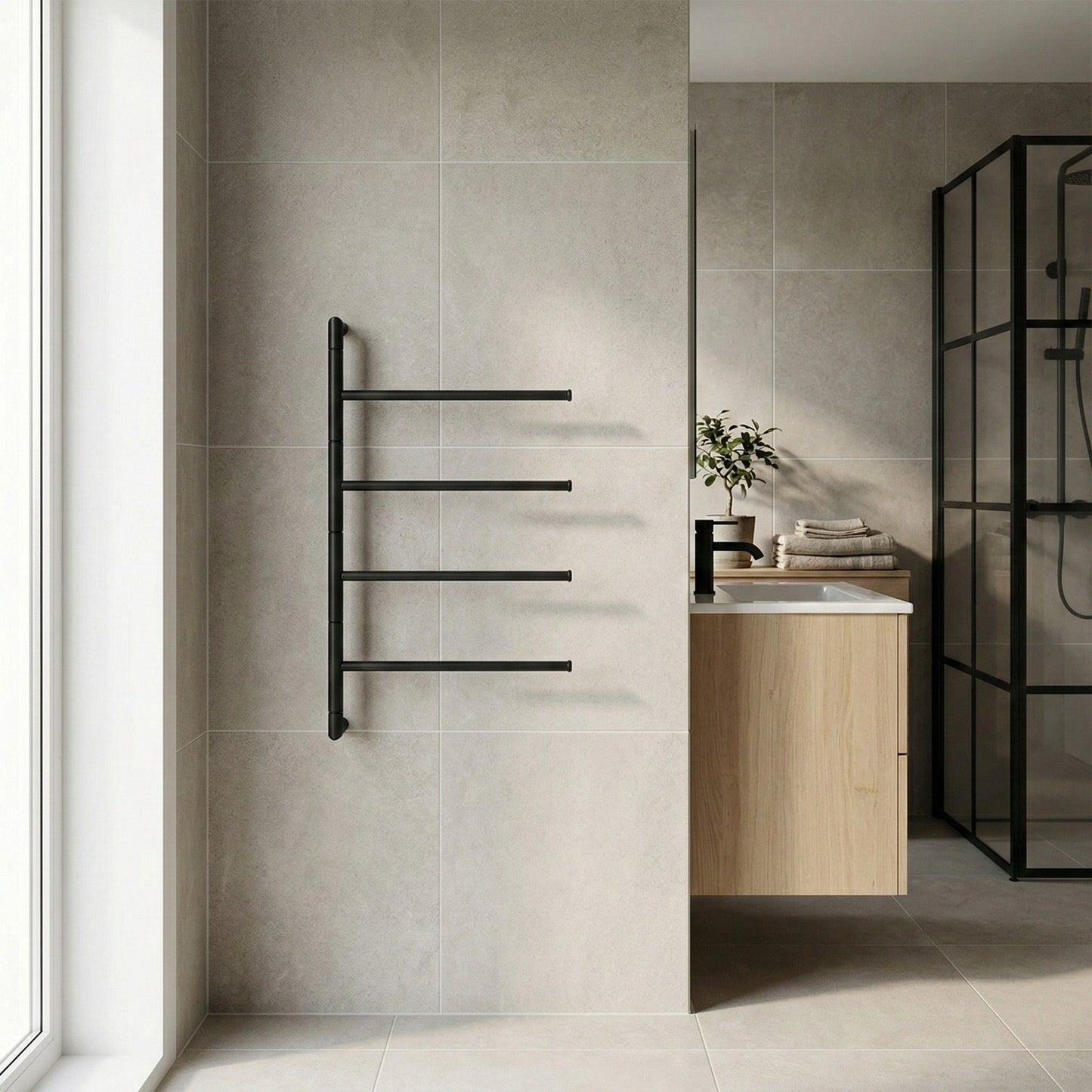 Towel Bar, 4 Swivel Arms for Towels