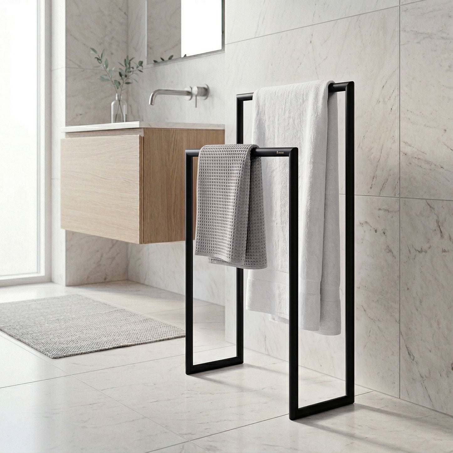 Towel Rail Double, Free-Standing