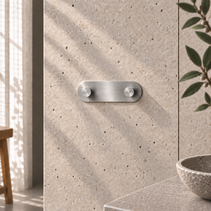 Double Towel Hook, Self-adhesive