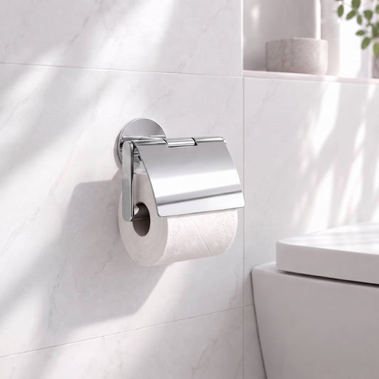 Toilet Roll Holder with Lid