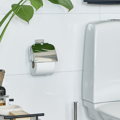Toilet Roll Holder with Lid