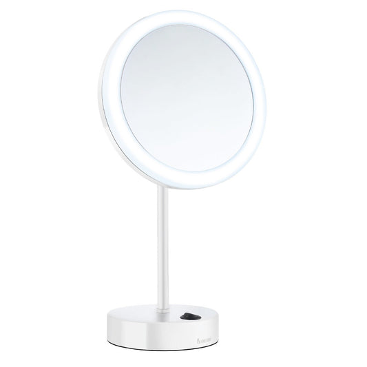 Sminkspegel på fot med LED-belysning