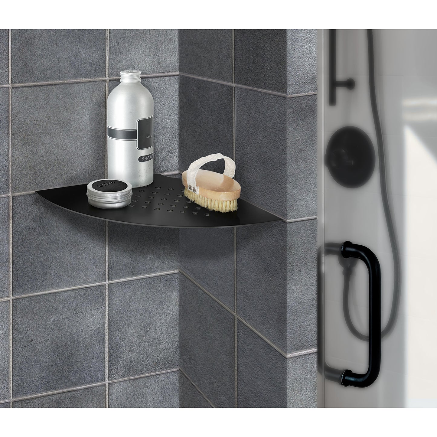 Grout Line Corner Shelf
