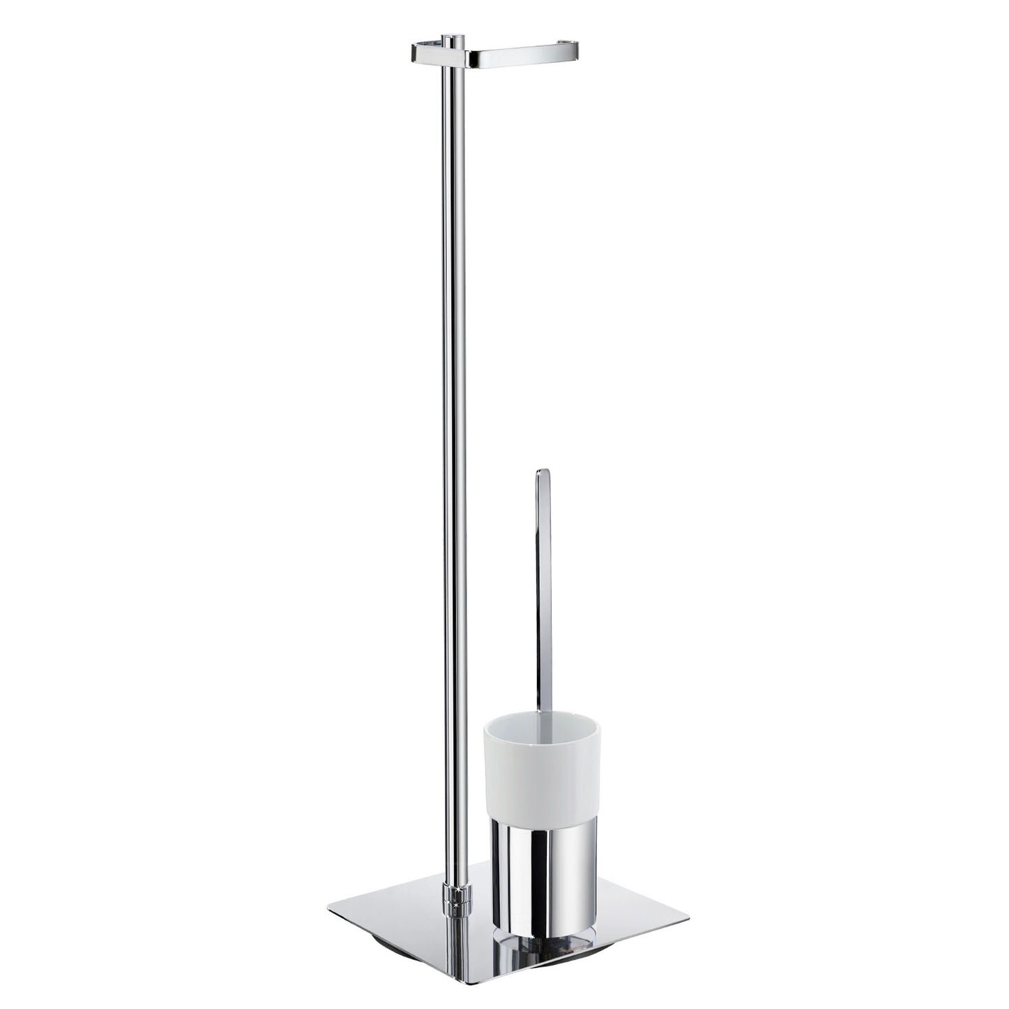 Toilet Roll Holder Free Standing/Toilet Brush incl. Container