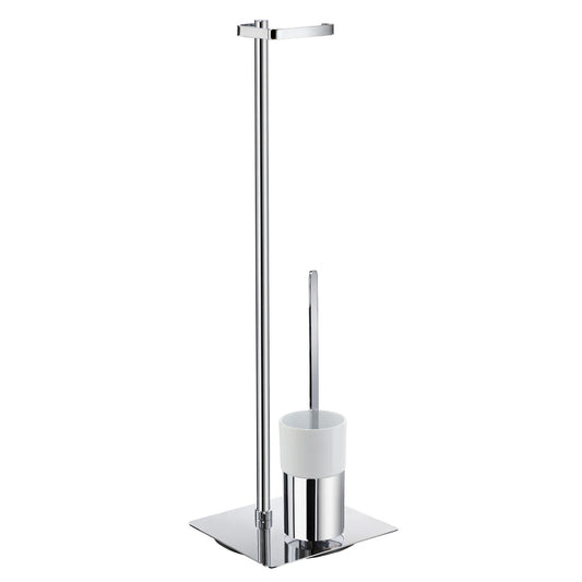 Toilet Roll Holder Free Standing/Toilet Brush incl. Container