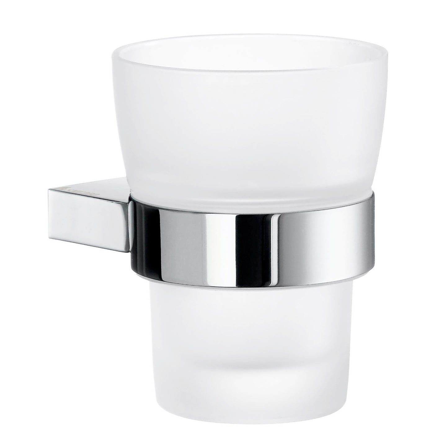 Hållare med tandborstglas, frostat glas