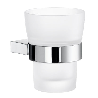 Hållare med tandborstglas, frostat glas